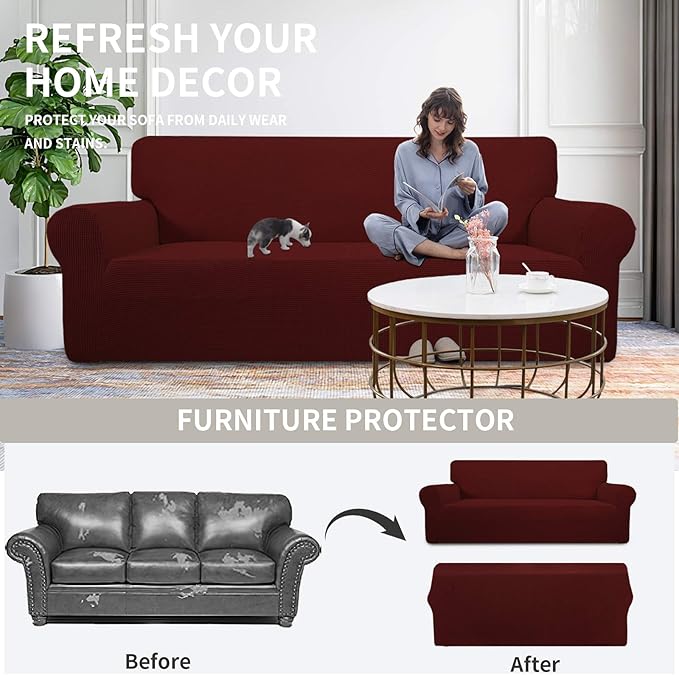 Easy-Going Stretch Oversized Loveseat Slipcover 1-Piece Sofa Cover Furniture - Image 4