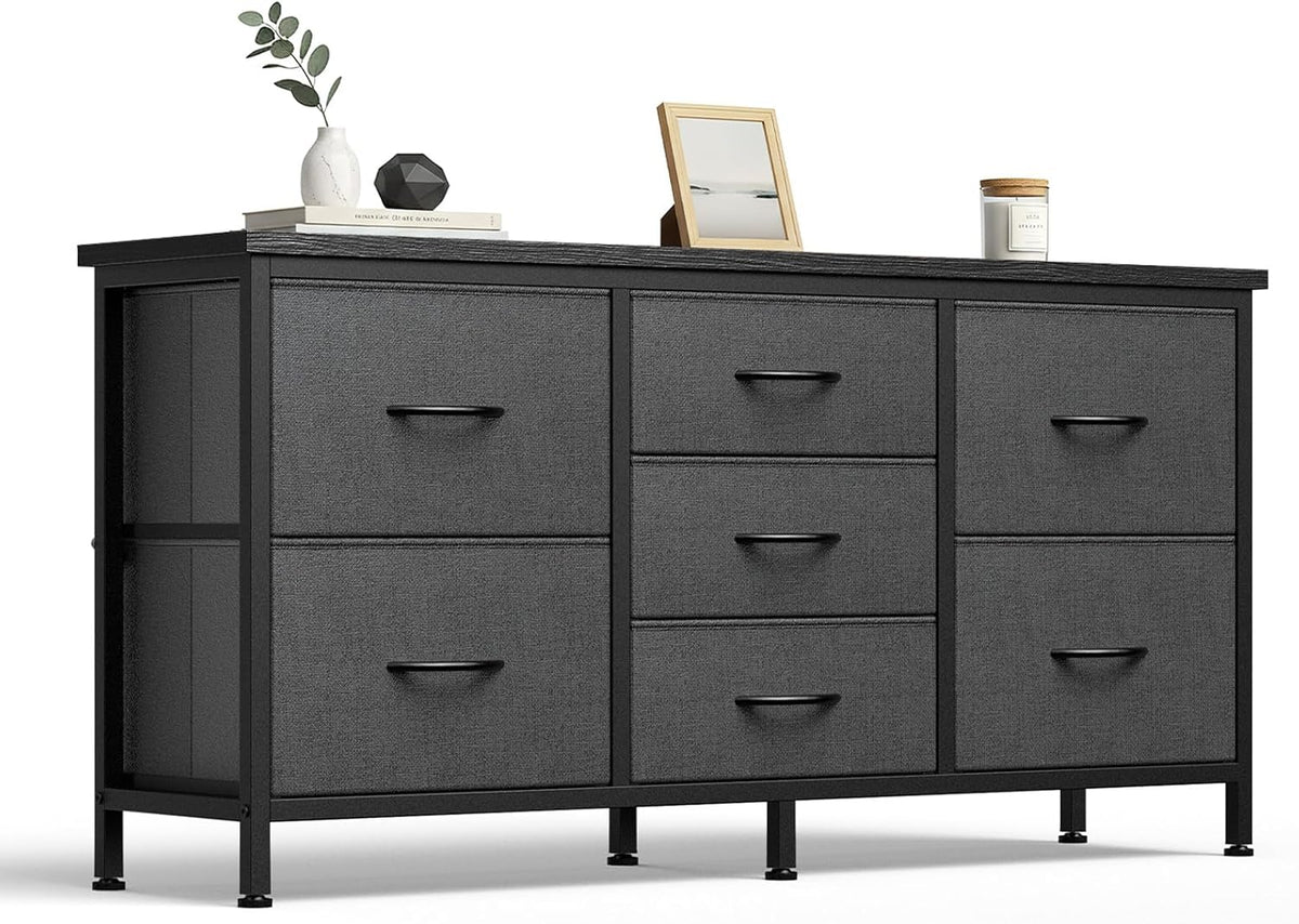 dumos 7 drawer fabric dresser, clothes organizer storage, main product view