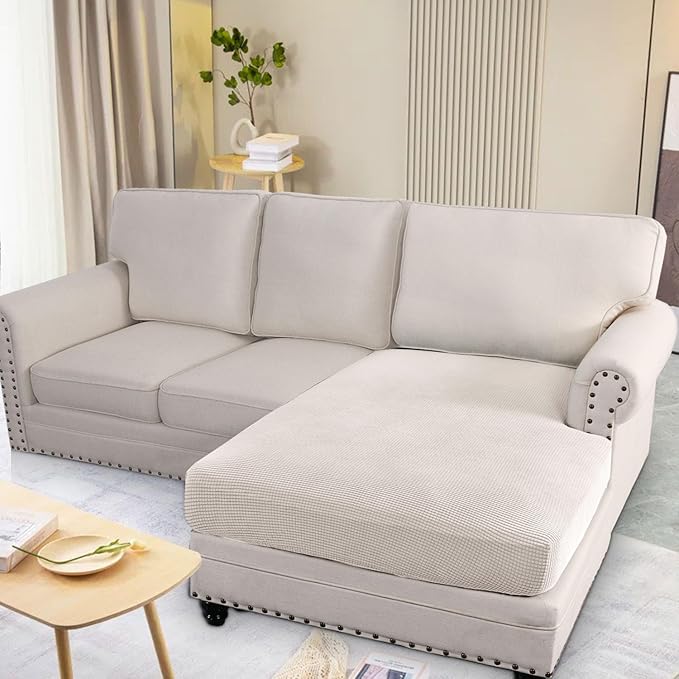 H.VERSAILTEX Super Stretch Individual Chaise Cover Sectional Couch Covers - Image 2