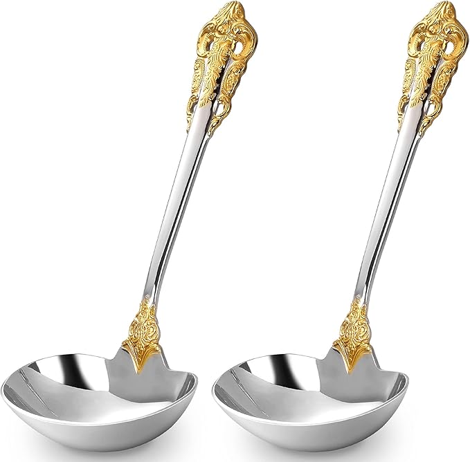 KEAWELL Luxury Gravy Ladle, 18/10 Stainless Steel, Small Gravy Spoon by KEAWELL