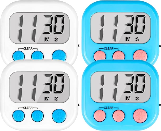 Timer for Kids Teachers Digital Kitchen Timers for Cooking Large Magnetic by AOUCE
