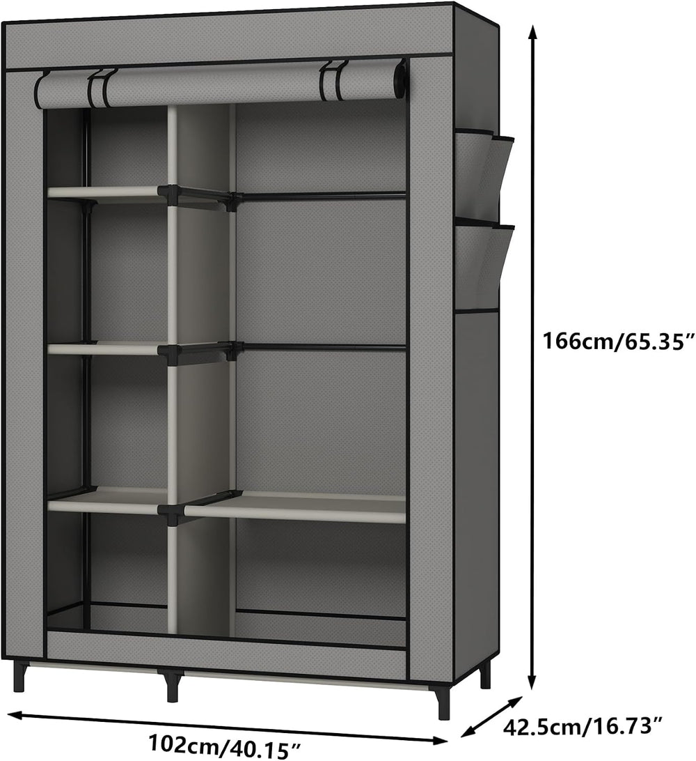 Calmootey Portable Closet Organizer, Space-Saving Storage System for Home