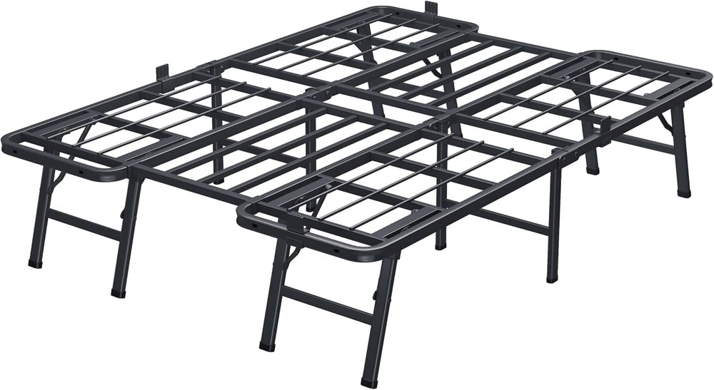 VIPSHOW 12 Inch Full Metal Folding Bed Frame,Tool-Free Assembly Platform