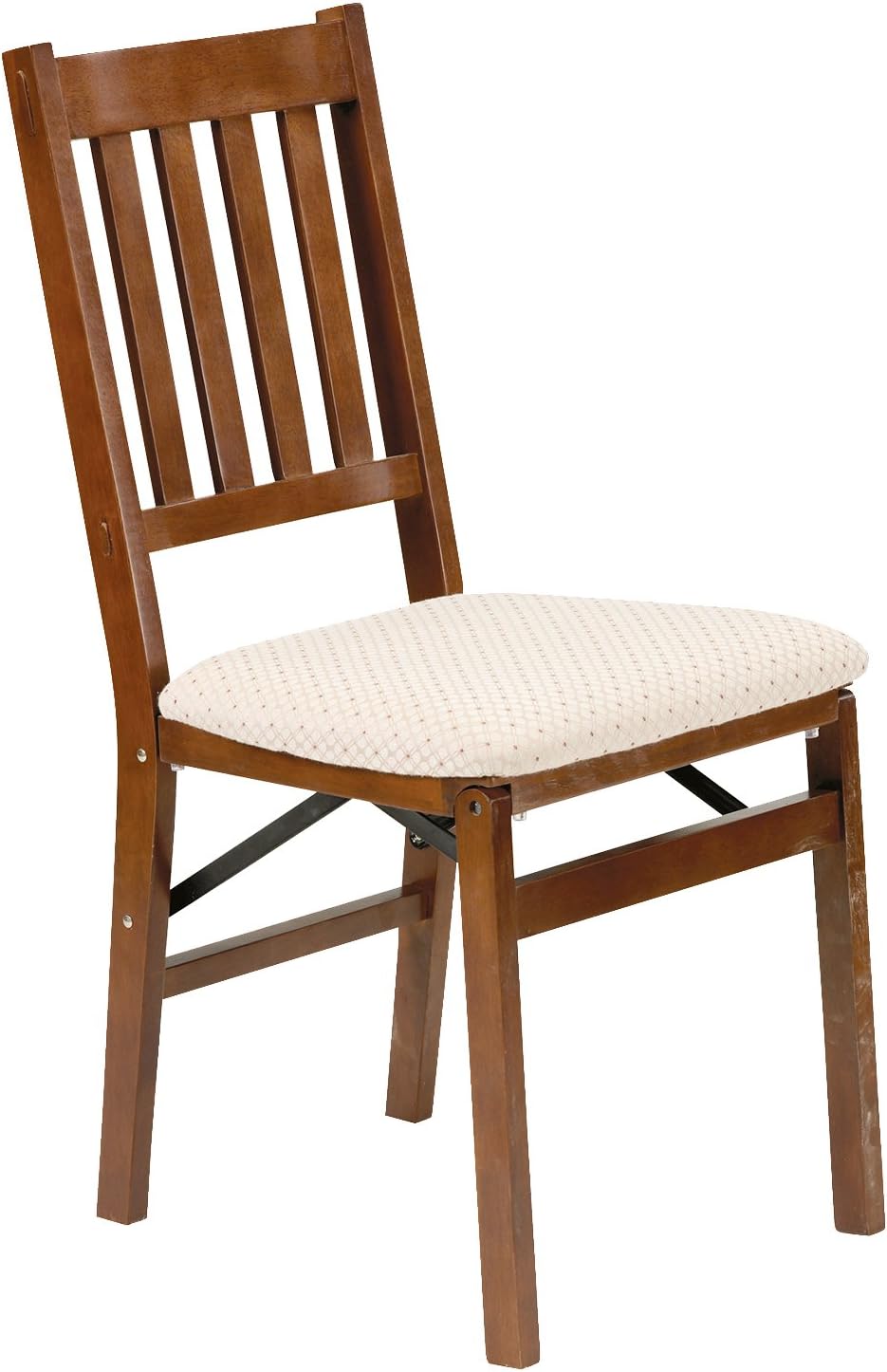 Stakmore Arts and Crafts Wooden Folding Chairs with Padded Seats, Set of 2 - ...