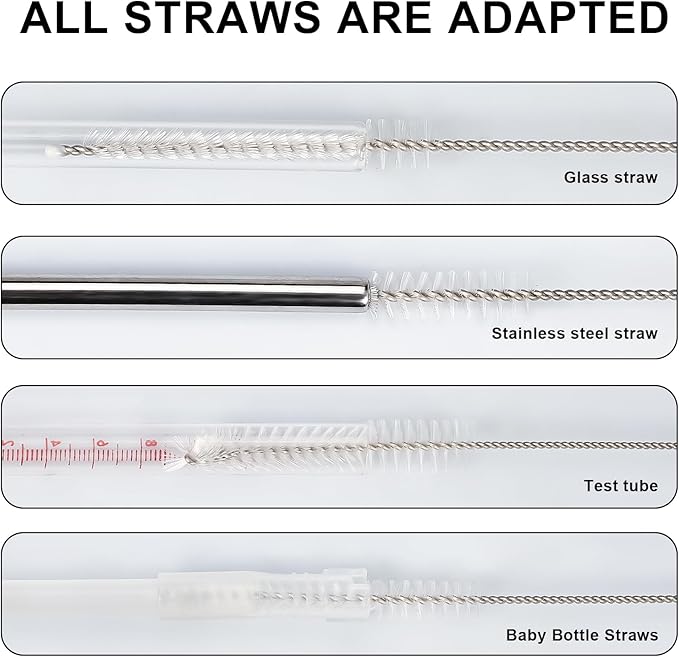 Ixiaoyoo Straw Cleaner Brush Set, 12-Piece 11.8 Inch Long Botthle Cleaning Brush - Image 6