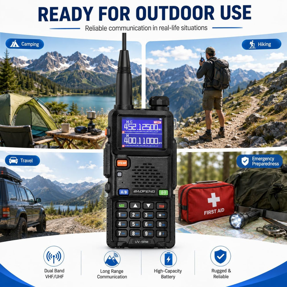 BAOFENG Radio UV-5RM 10W Ham Radio Handheld,UV5R Long Range Walkie Talkie