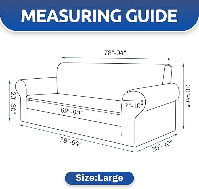 KEKUOU Stretch Sofa Cover Slipcover ，Couch Covers - Image 4