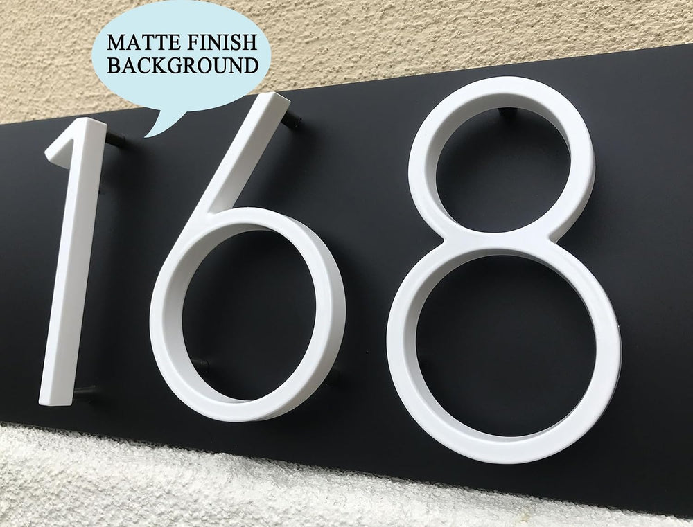 Personalized Address Plaque with Metal House Numbers for Outside-Display Your...