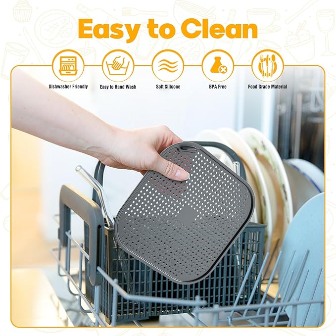2 PCS Silicon Splatter Shield for Ninja Crispi Air Frye, Air Fryer Accessories - Image 4