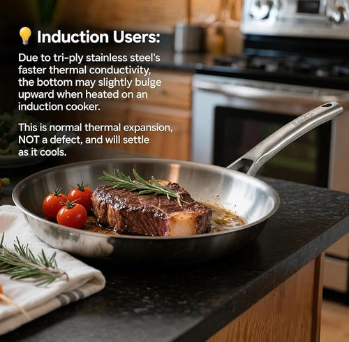 12 Inch Stainless Steel Pan - Image 2