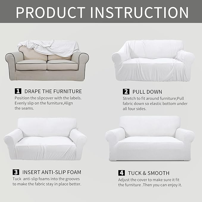 Easy-Going Stretch Oversized Sofa Slipcover 1-Piece Sofa Cover Furniture - Image 8