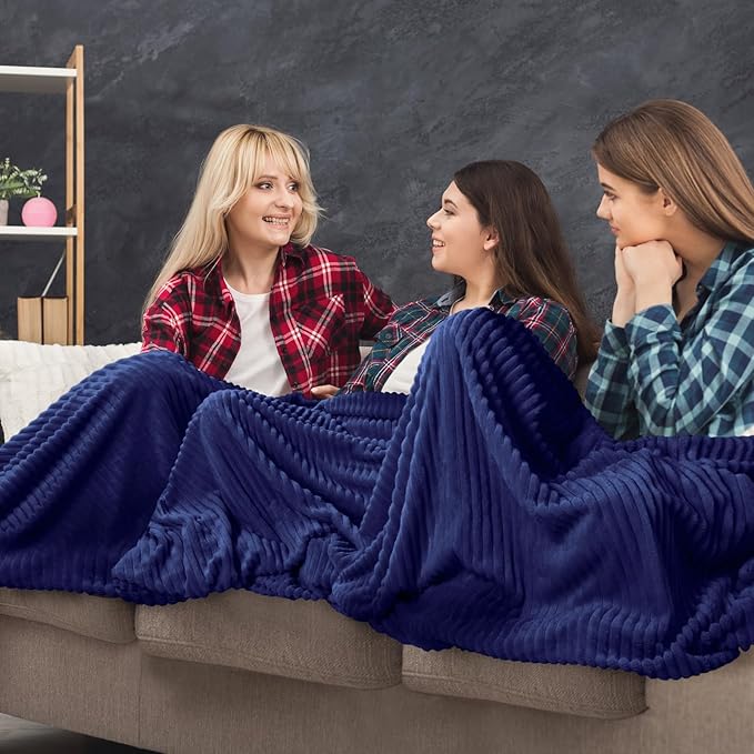 Buryeah 12 Pcs Flannel Throw Blanket Bulk 50 x 60 in Sleepover Blanket Outdoor - Image 4