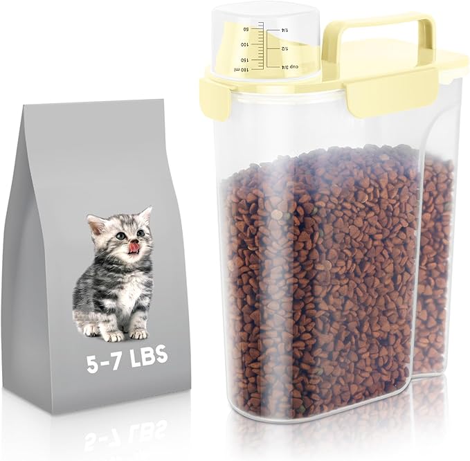 LEAWALK 5Lbs Airtight Cat Dog Food Storage Container by LEAWALK
