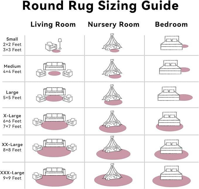 OLANLY Blush Round Rugs for Bedroom - Image 8