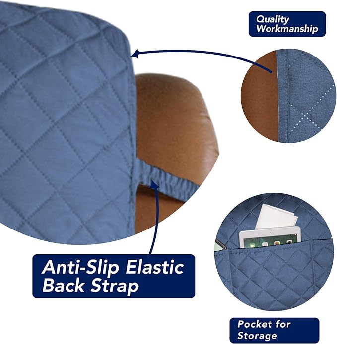 PureFit Reversible Quilted Sofa Cover, Water Resistant Slipcover Furniture - Image 3