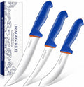 DRAGON RIOT 3 Pcs Butcher Knife Set, Stainless Steel Boning & Carving Knives by DRAGONRIOT