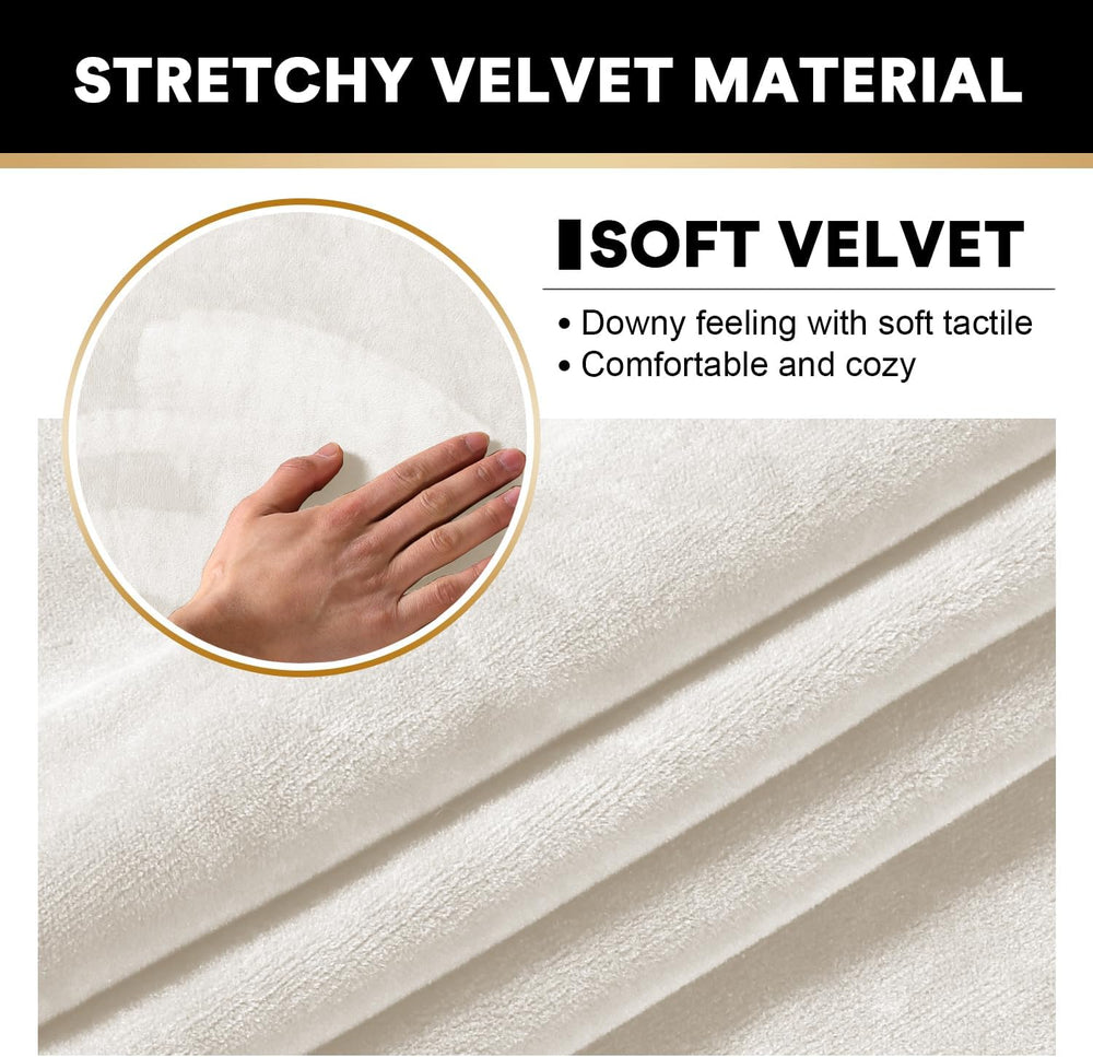 Velvet Couch Cover Loveseat Covers for 2 Cushion Couch 3 Piece Sofa Covers fo...