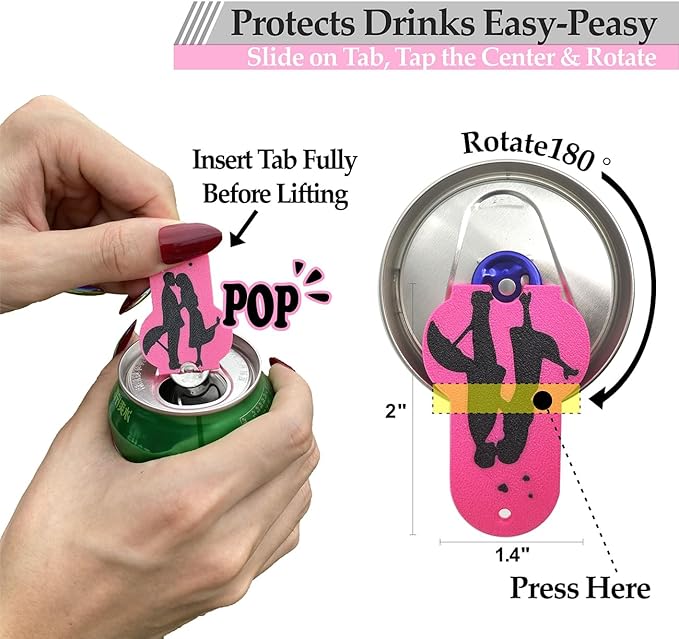 Soda Can Tab Opener Mini Soda Can Cover Easy Tab Opener and Drink Protector - Image 2
