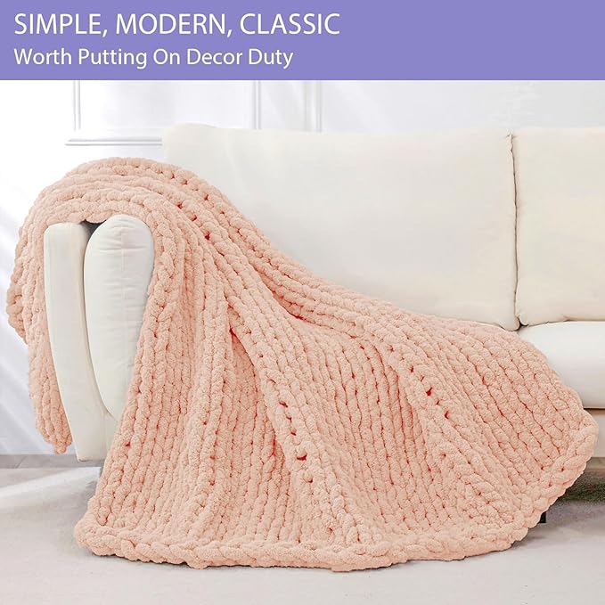 Bigacogo Chunky Knit Throw Blanket - Image 3