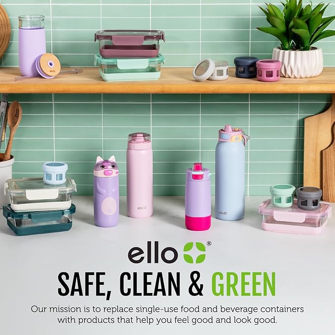 Ello Snap & Nest 10-Piece 3 Cup Plastic Divided Meal Prep Set, Reusable Food - Image 4
