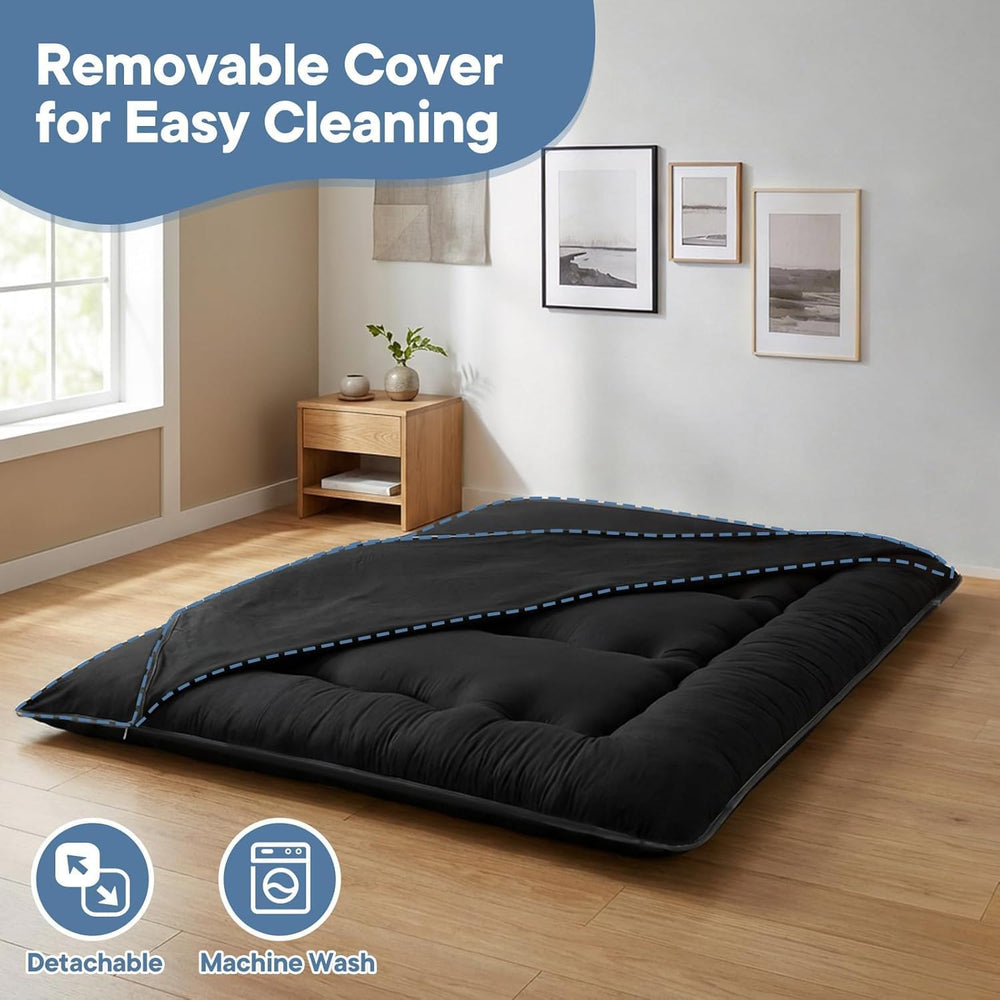 Simple Deluxe 4-Inch Twin Tatami Mattress, Japanese Futon Foldable Mattress w...