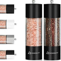 Manual Salt and Pepper Grinder Set of 2 | Large Round Salt and Pepper Shakers by Modernlyst