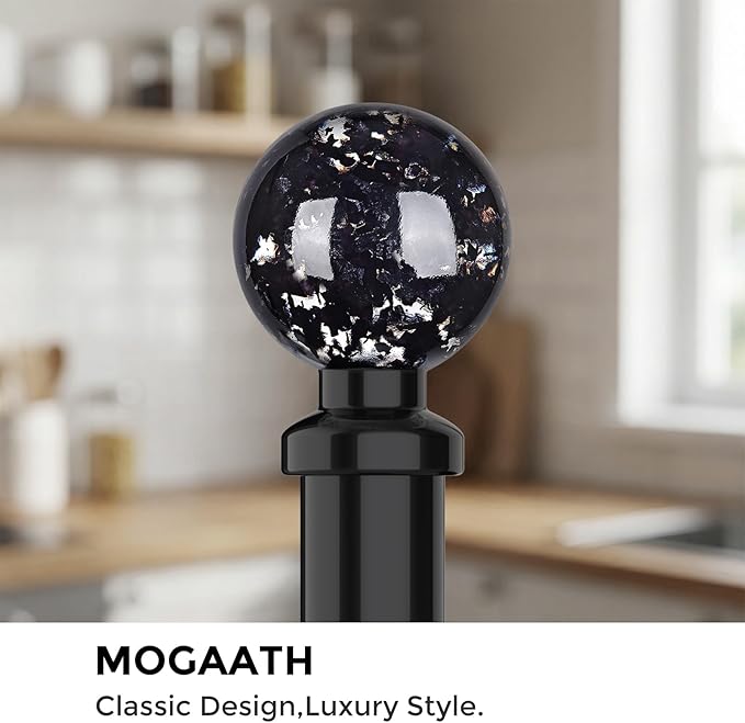 Black Paper Towel Holder Countertop, Unique Black Ball Decor, Brass Paper Towel - Image 3