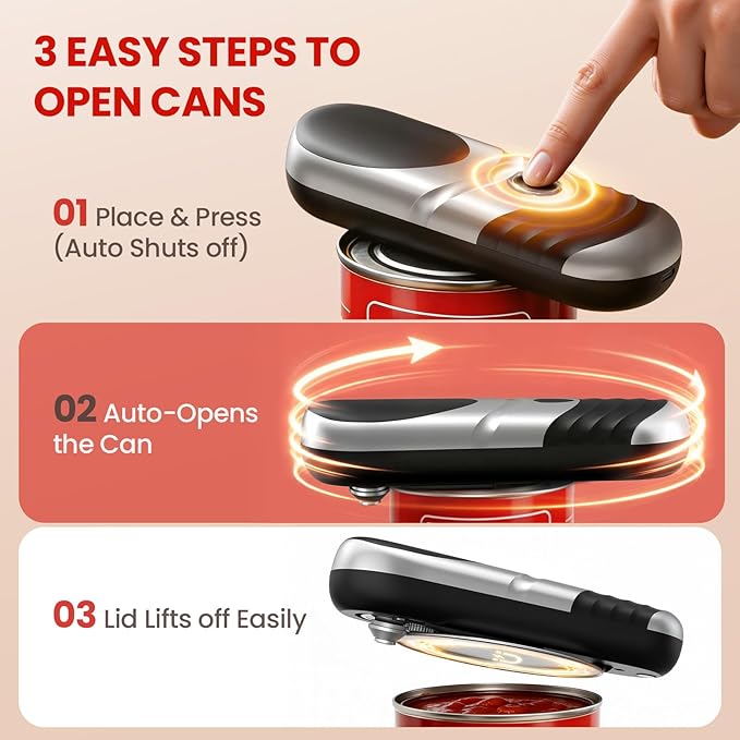 Electric Can Opener One Touch Automatic Can Opener
