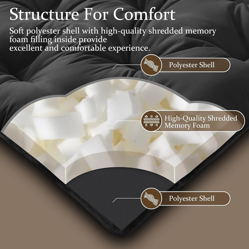SHOUREN Japanese Futon Mattress Floor Mattress 3" Tatami Mat,Shredded Me...