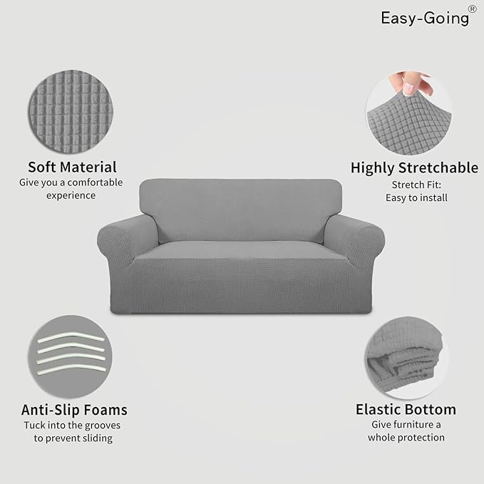 Easy-Going Stretch Oversized Loveseat Slipcover 1-Piece Sofa Cover Furniture - Image 3