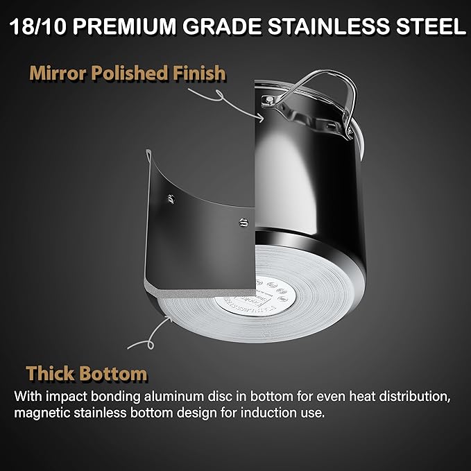 Cooks Standard Pasta Pot with Strainer Basket, 18/10 Stainless Steel 8 Quarts - Image 7