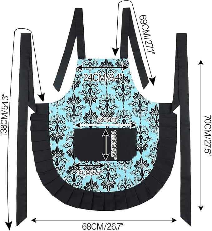 G2PLUS Cotton Vintage Damask Apron - Image 2