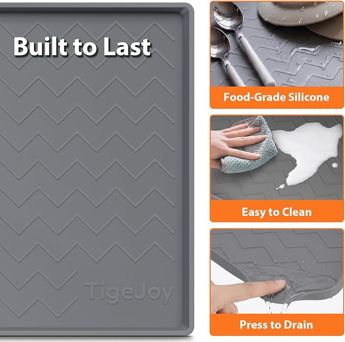 TigeJoy Waterproof Under Sink Mat 22" x 19", Shelf Liner Protector in Kitchen - Image 3