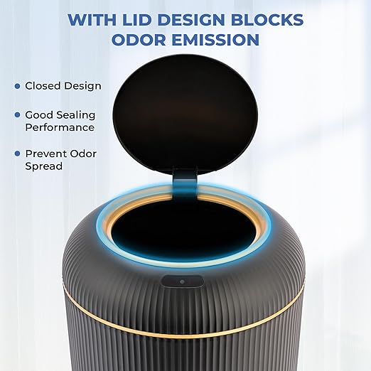 Pukomc Smart Sensor Wastebasket, Convenient and Hygienic Easy to Use,