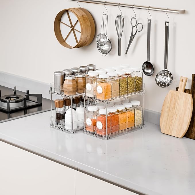 Yieach 2 Tier Sliding Spice Racks - Image 9