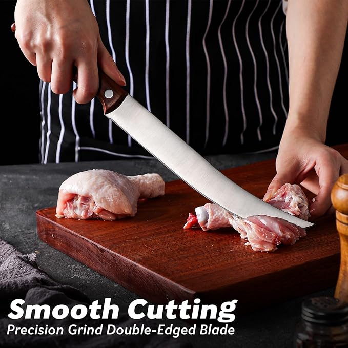 TAN REN Butcher Breaking Knife 8 Inch, Stainless Steel - Image 2