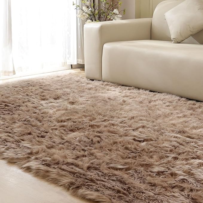 ORINOVA Beige Living Room Rugs 6x9 Area Rugs by ORINOVA