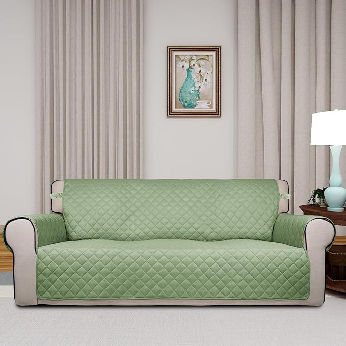PureFit Reversible Quilted Sofa Cover, Water Resistant Slipcover Furniture - Image 2
