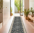 Hazo Haus Black Boho Washable 3x16 Extra Long Runner Rug by HazoHaus