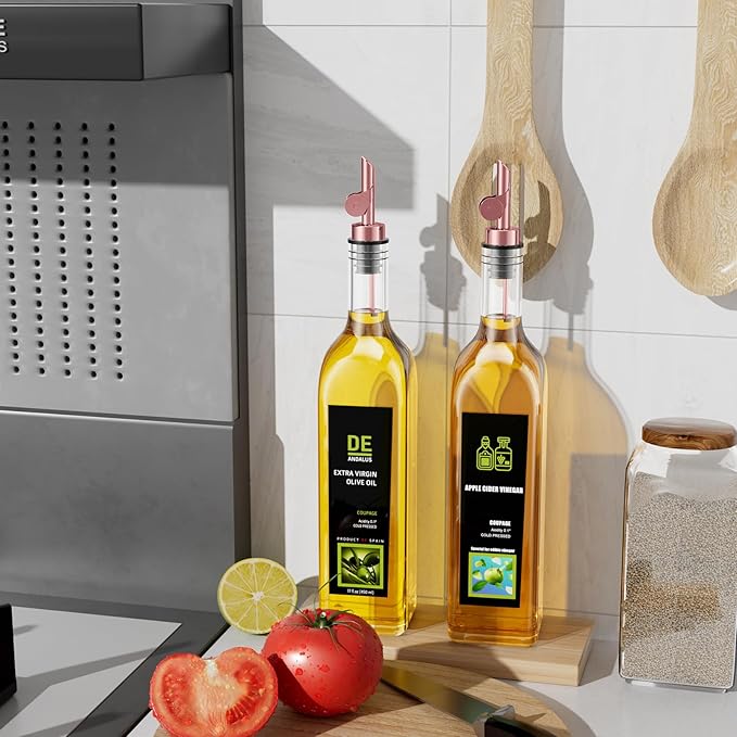 Olive Oil Dispenser, Weighted Liquor Pour Spout, Stainless Steel Automatic - Image 2