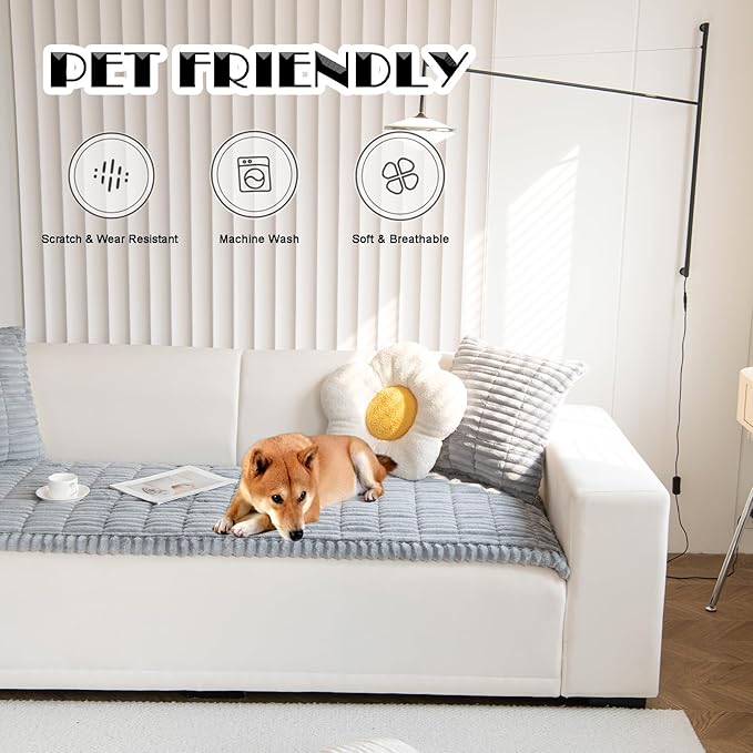 ZQFFB Pet Couch Cover Dogs Washable Non-Slip Couch Protector Pet Friendly Dog - Image 2