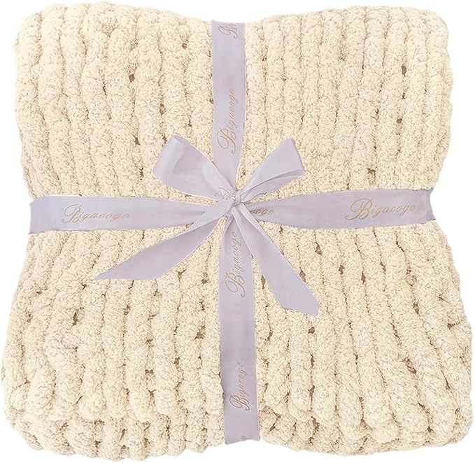 Bigacogo Chunky Knit Throw Blanket - Image 8