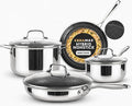 Gotham Steel Ceramax 12 Pcs Tri Ply Hybrid Stainless Steel Cookware Set by GothamSteel