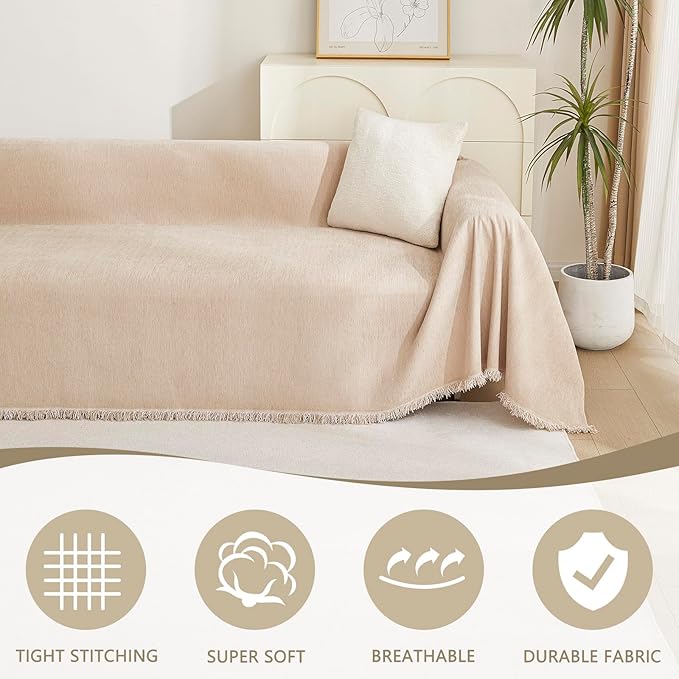 MYSKY HOME Couch Cover 3 Cushion Sofa - Image 2