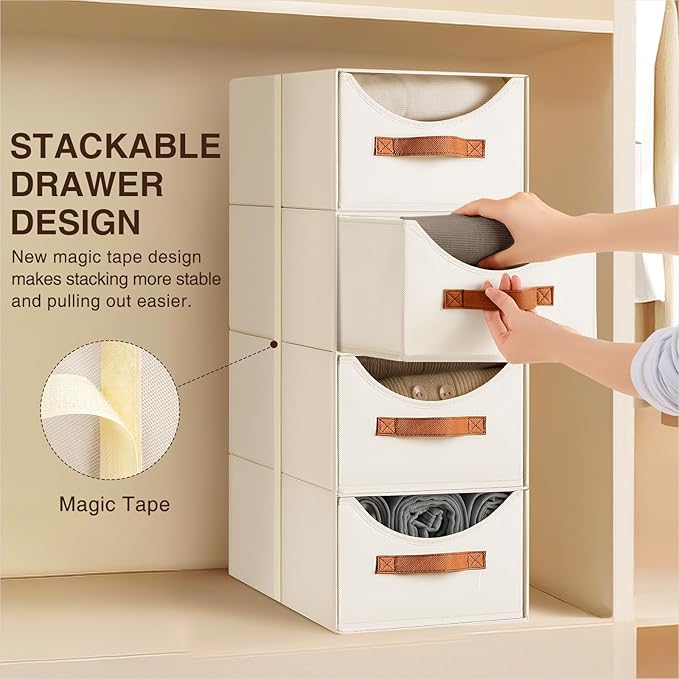 Homsorout Stackable Storage Drawers