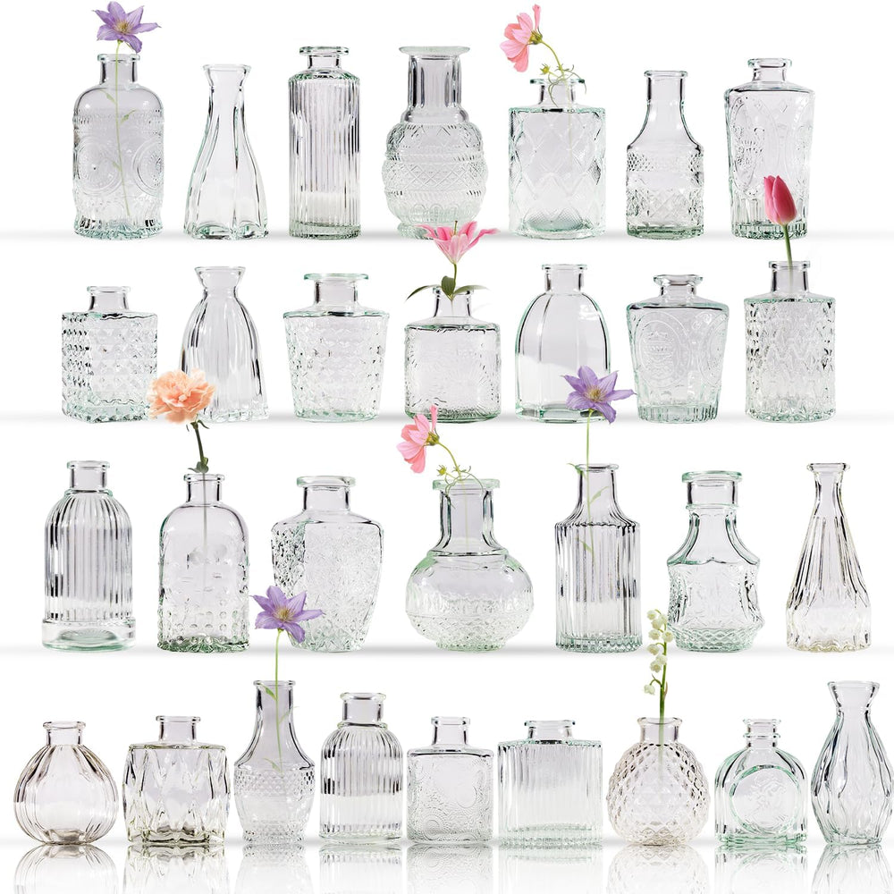 80 Pcs Bud Vase Set, Vases for Centerpieces, Cute Glass Bud Vases in Bulk, Sm...