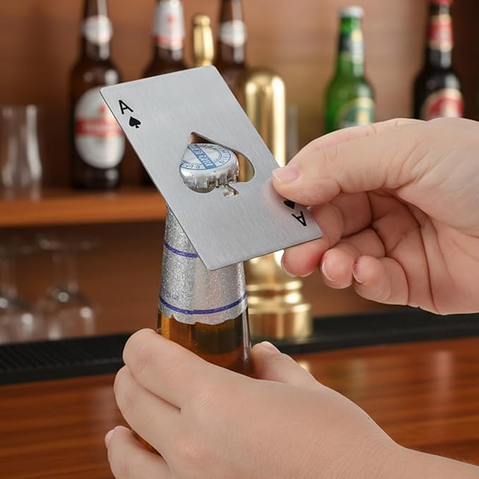 40Pcs Ace of Spades Bottle Openers, Poker Card Bottle Openers Portable - Image 4
