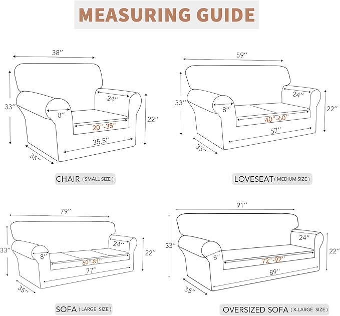 Easy-Going 100% Waterproof Oversized Loveseat Couch Cover, Dual Waterproof Sofa - Image 6