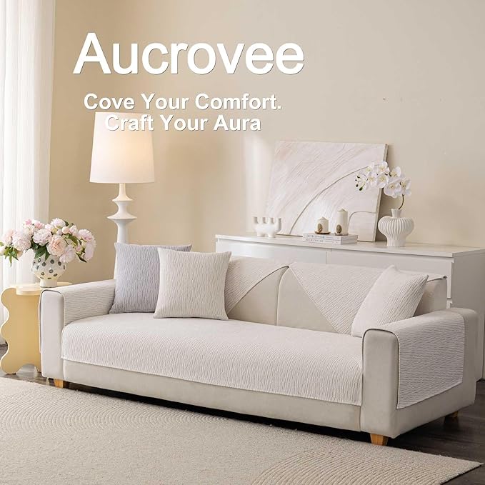 Soft Waterproof Chenille Cover Washable, Non Slip Sectional Sofa Covers - Image 3