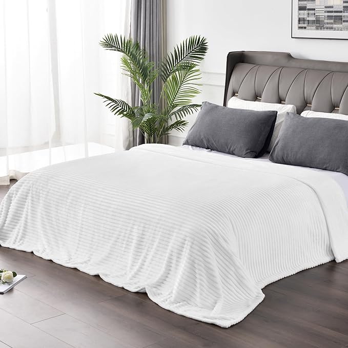 BEDELITE Fleece Blanket Queen Size – 3D Ribbed Jacquard Soft and Warm - Image 7